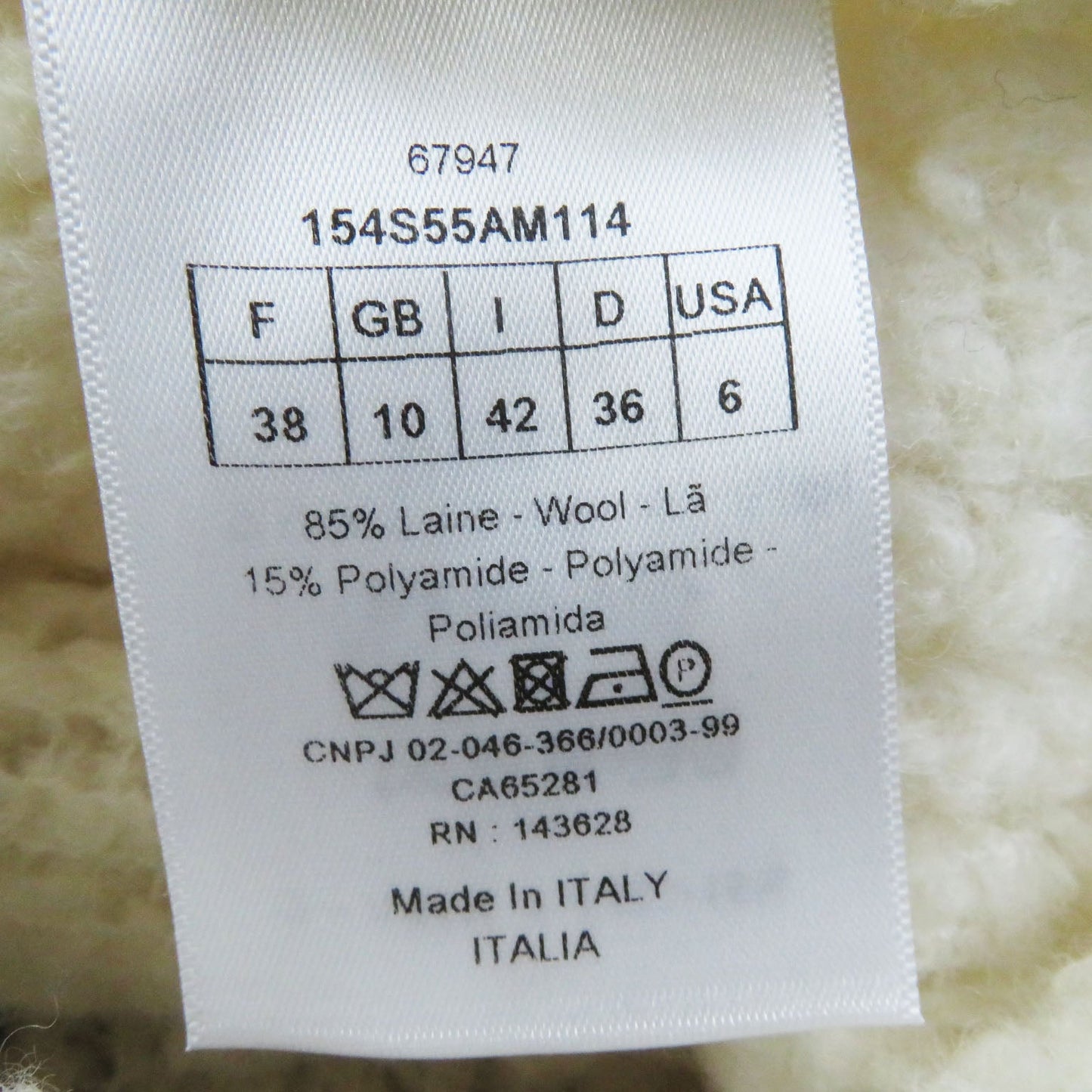 Christian Dior Knit 154S55Am114 Outer Material