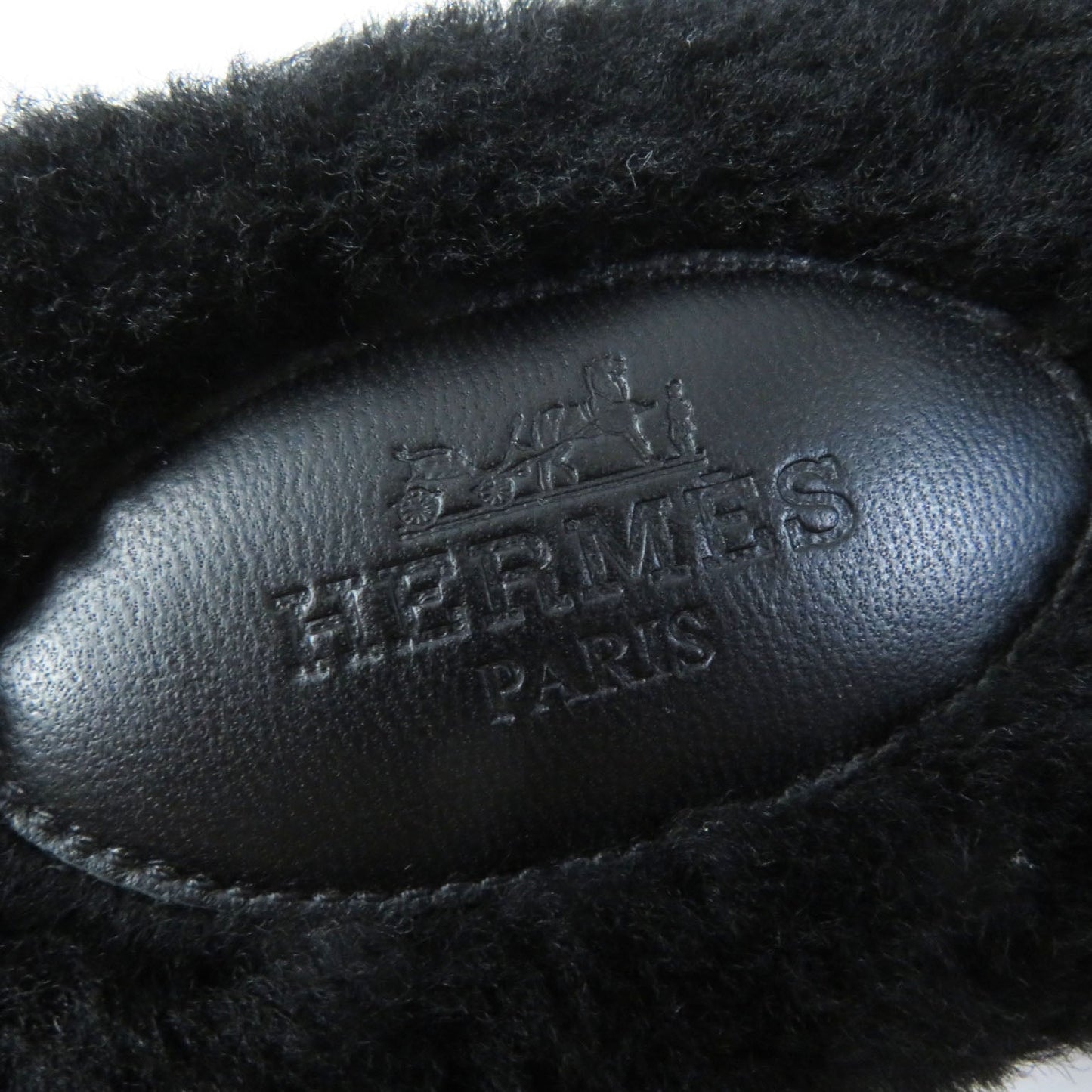 Hermes Sandals H212178Z Ramfer Black Oran Women 35