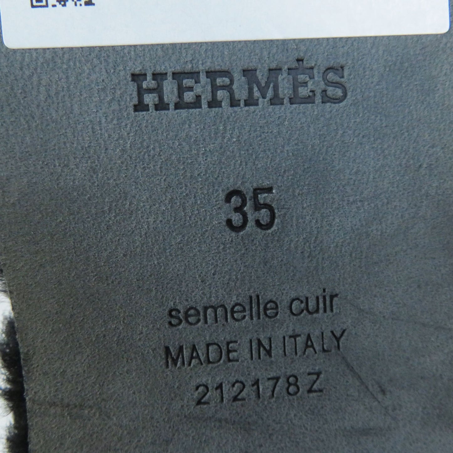 Hermes Sandals H212178Z Ramfer Black Oran Women 35