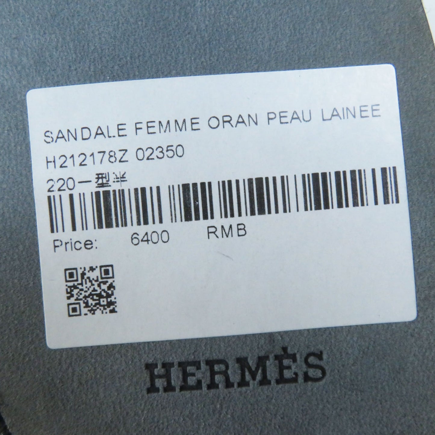 Hermes Sandals H212178Z Ramfer Black Oran Women 35