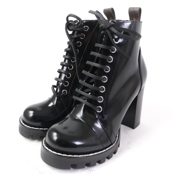 Louis Vuitton Short Boots Main: Patent Black Star