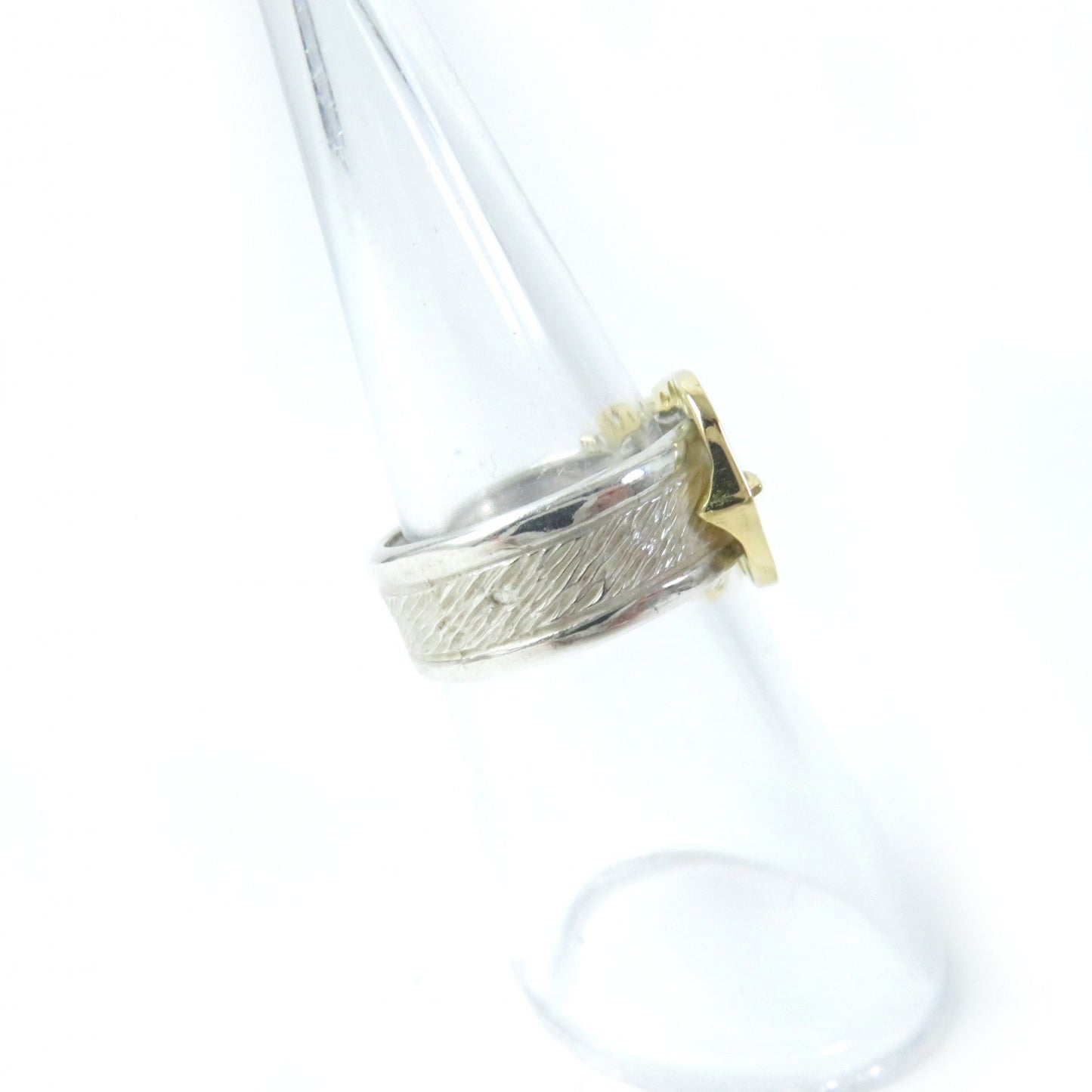 Hermes Ring Main?Fsv925 , Main?F750 Silver Gold Horseshoe Combi Ring Women