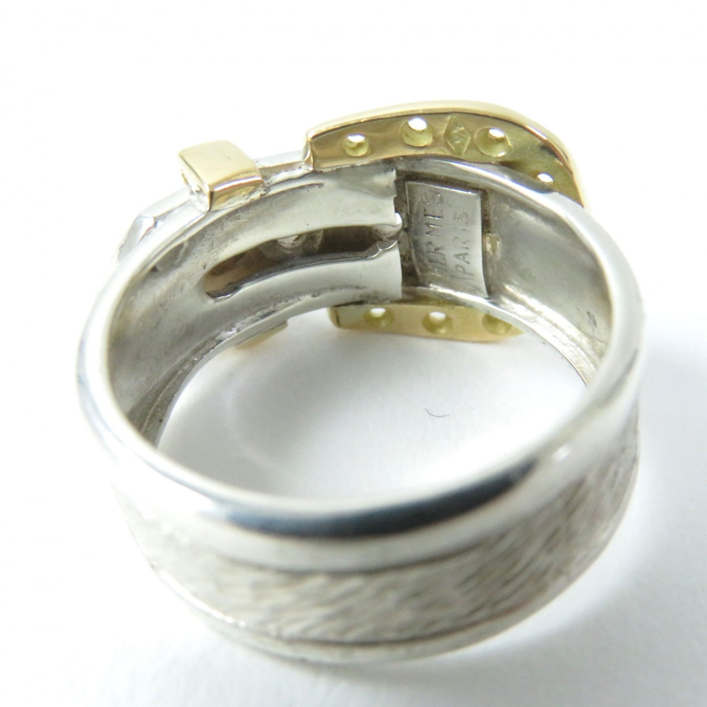 Hermes Ring Main?Fsv925 , Main?F750 Silver Gold Horseshoe Combi Ring Women