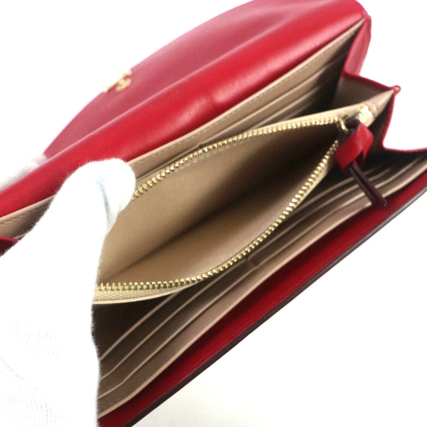 Chloe Long Wallet Purse 3P0284 Leather Red Georgia Georgia