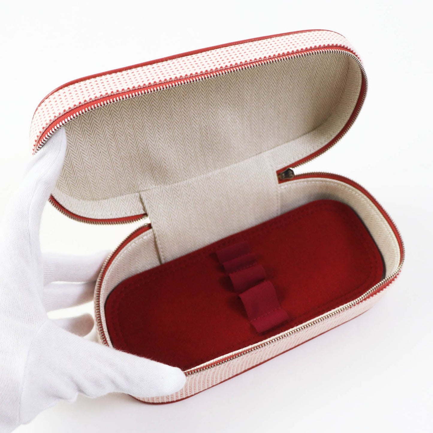Hermes Cosmetics Pouch 100% Cotton Other