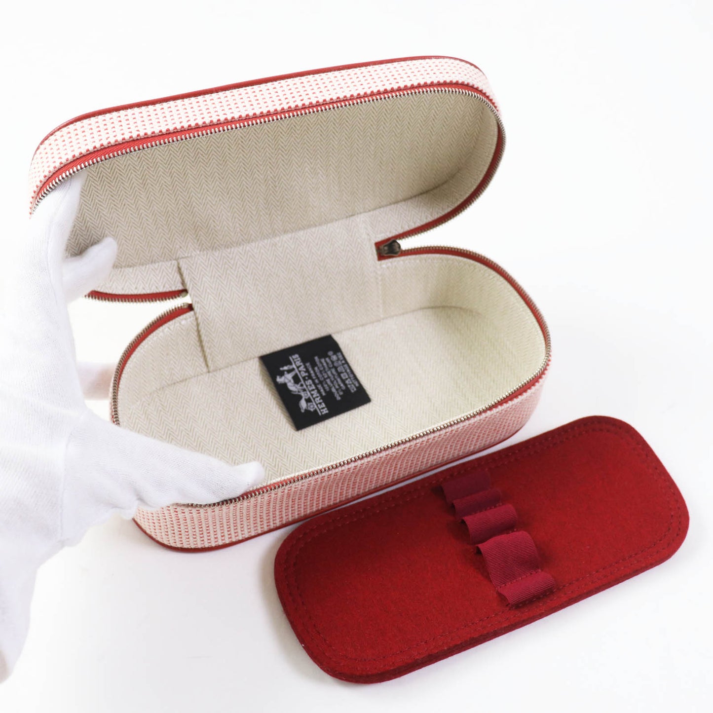 Hermes Cosmetics Pouch 100% Cotton Other