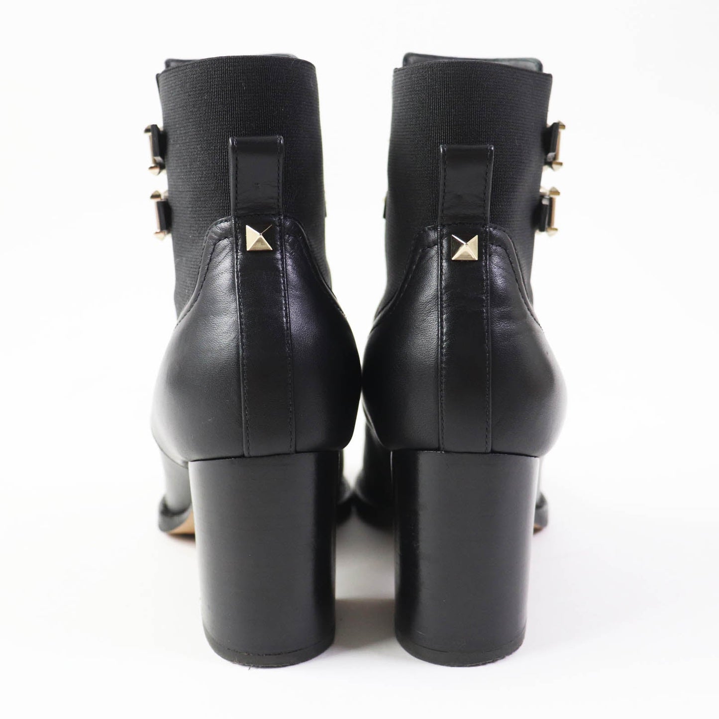 Valentino Garavani Short Boots Uw2S0Z80 Leather Black 35 1/2