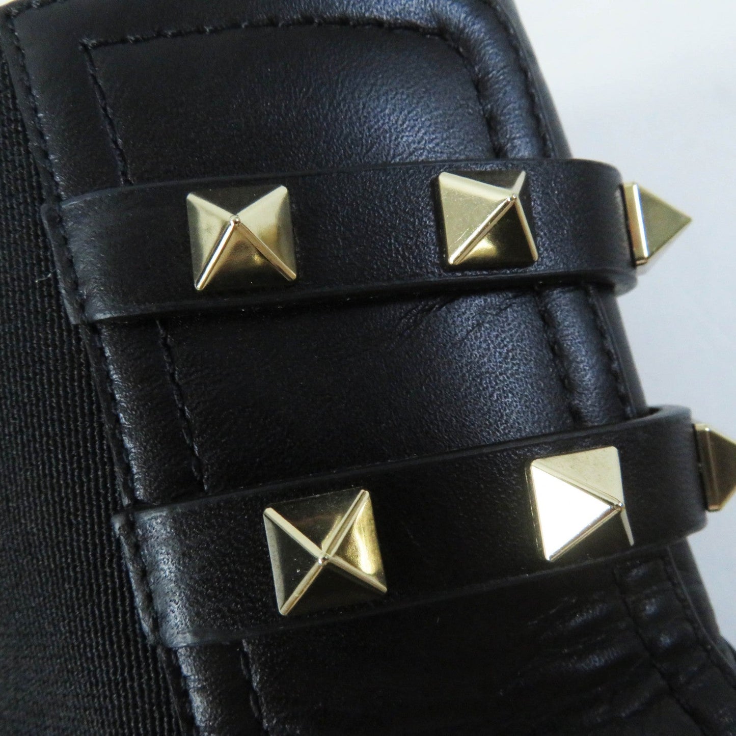 Valentino Garavani Short Boots Uw2S0Z80 Leather Black 35 1/2