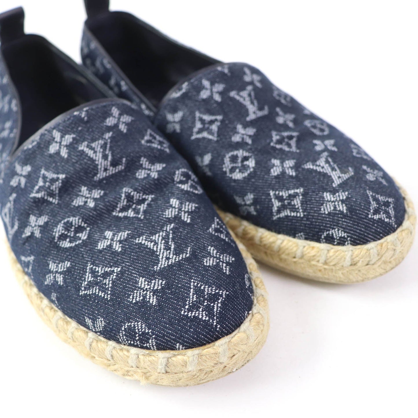 Louis Vuitton Slip-On Monogram Denim Indigo Women 36