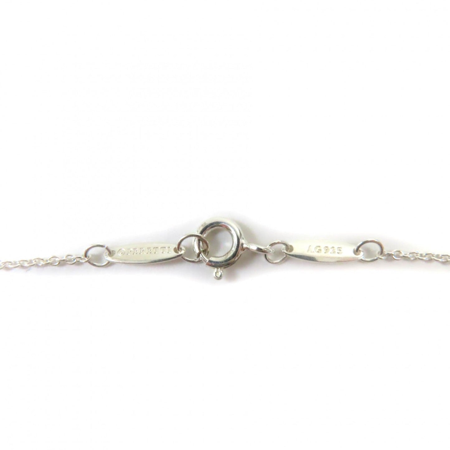 Tiffany&Co. Necklace Sv925 Silver Blue Elsa Peretti Color By The Yard Aquamarine Pendant
