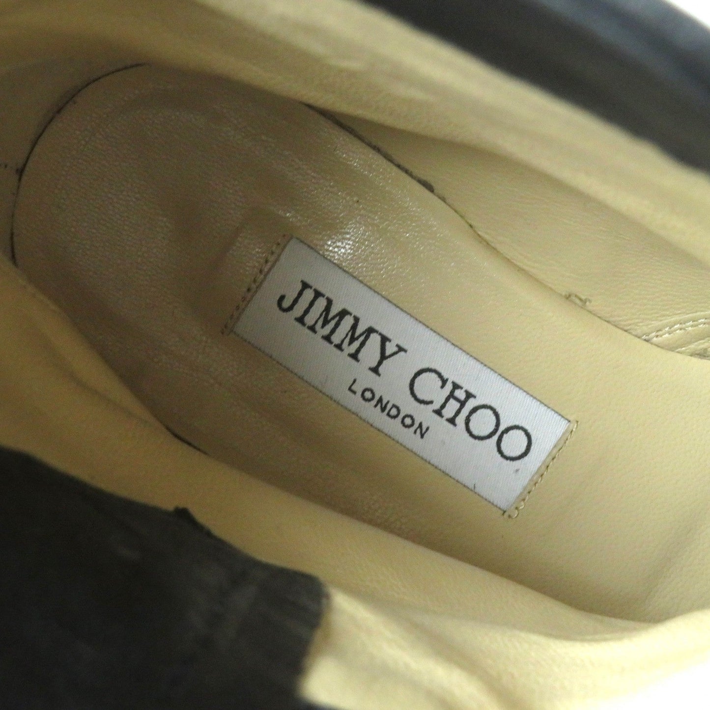 Jimmy Choo Short Boots Leather Black Biker Women 35 Secondhand