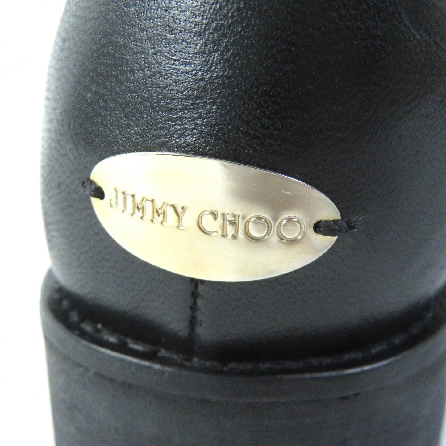Jimmy Choo Short Boots Leather Black Biker Women 35 Secondhand