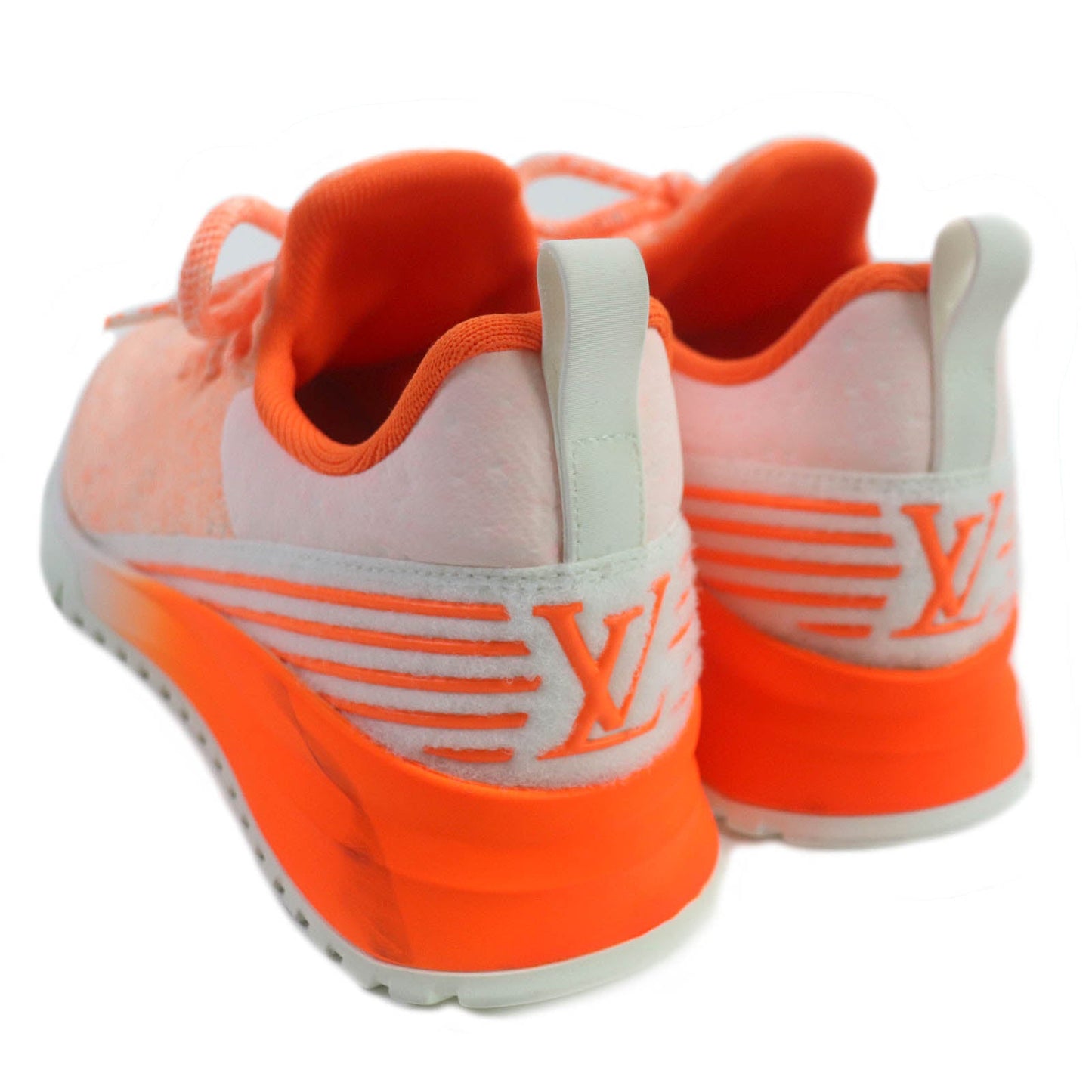 Louis Vuitton Low Cut Sneakers Fabric Neon Orange Vnr Line Mens 6