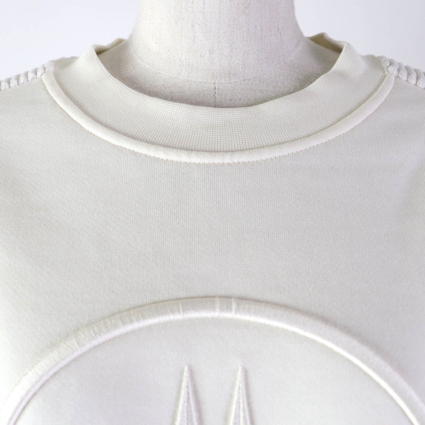 Moncler Sweat Cotton Ivory Felpa Women S
