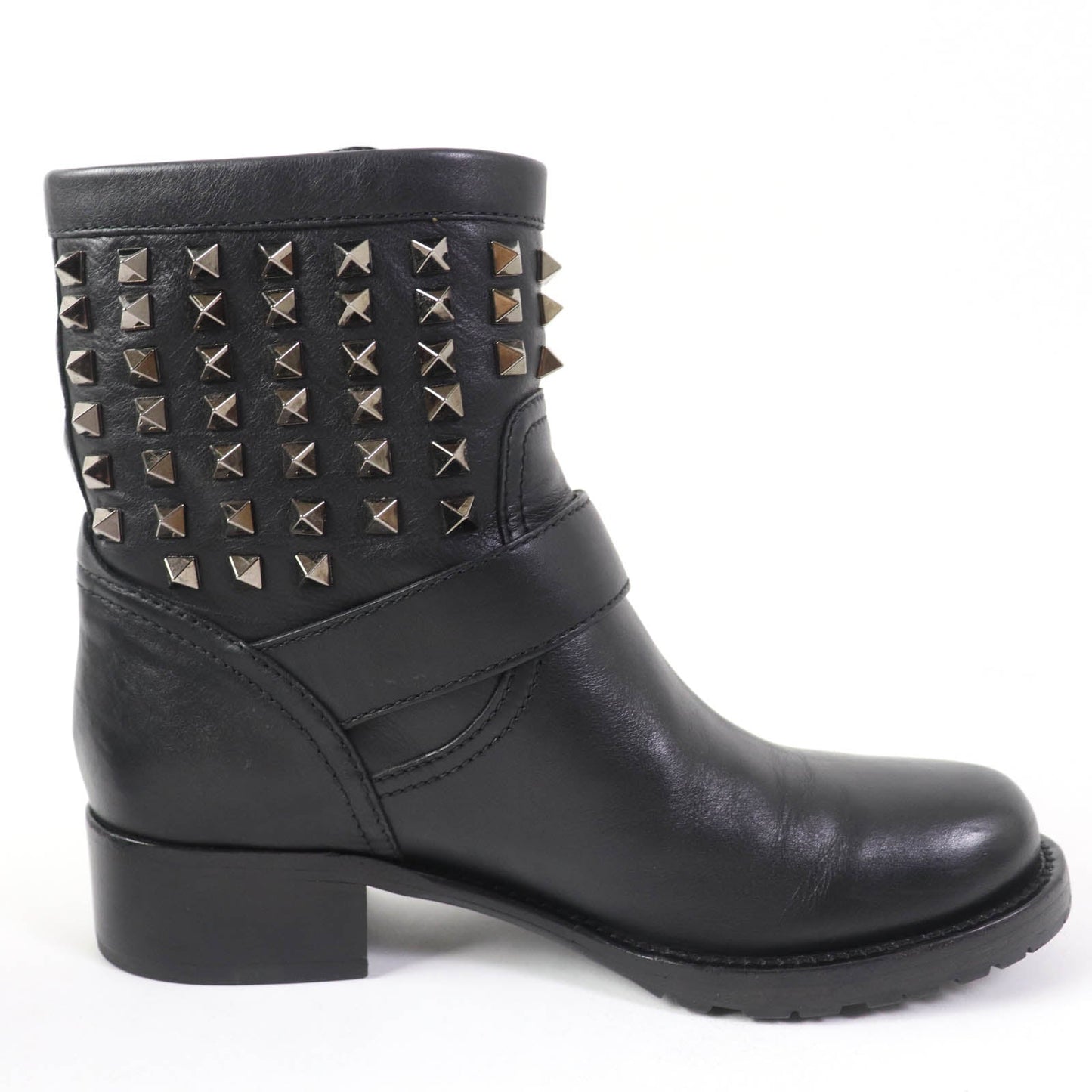 Valentino Garavani Short Boots Leather Black Women 37 Secondhand