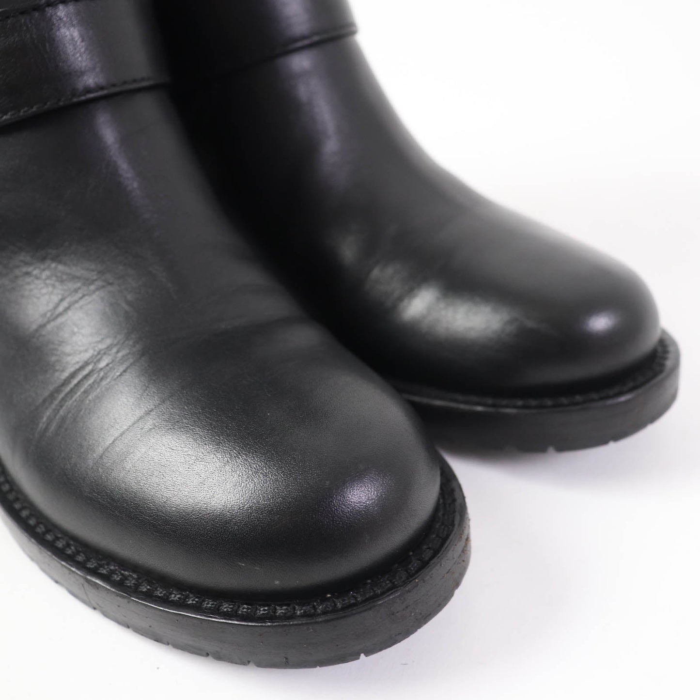 Valentino Garavani Short Boots Leather Black Women 37 Secondhand