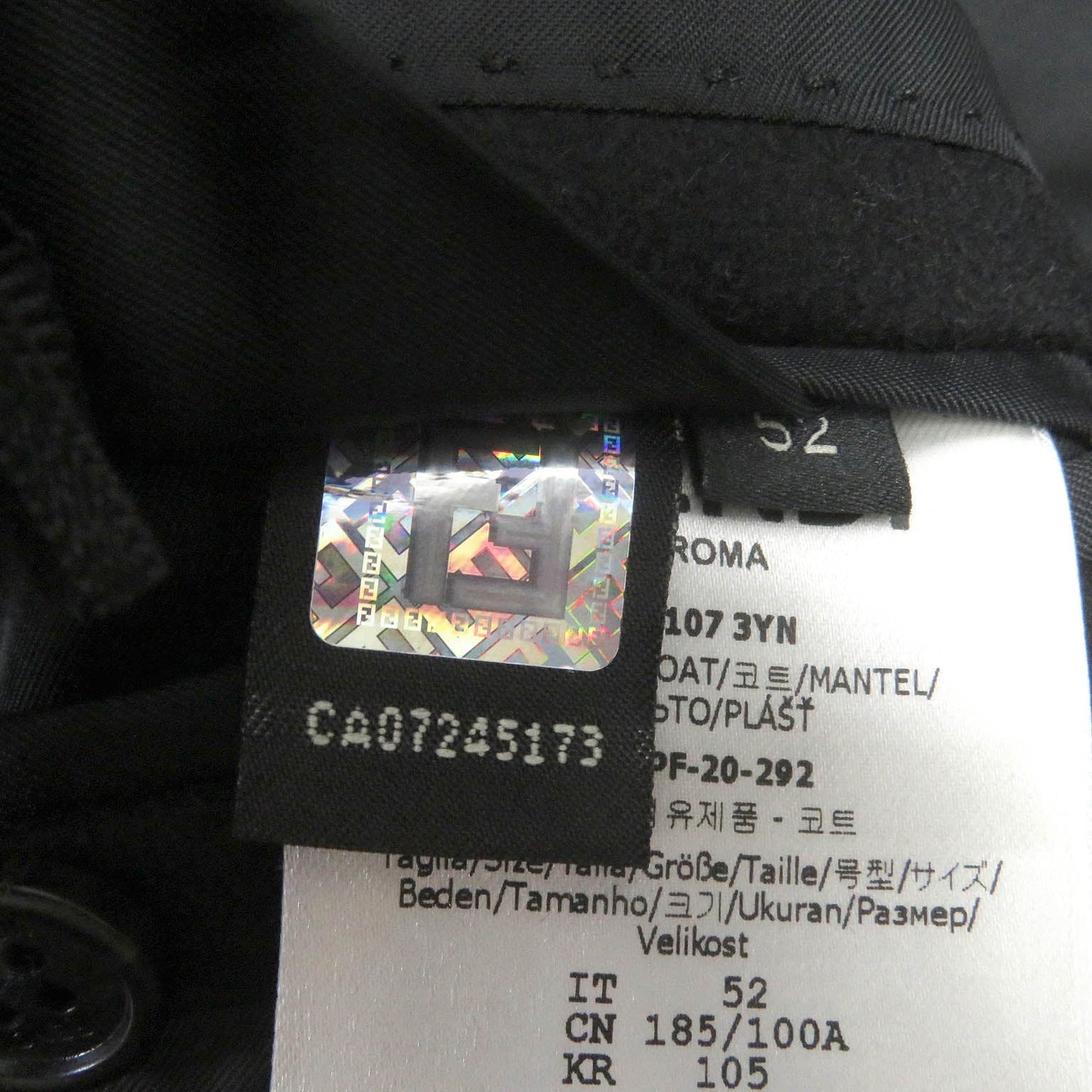 Fendi Chester Coat Ff01073Yn Outer