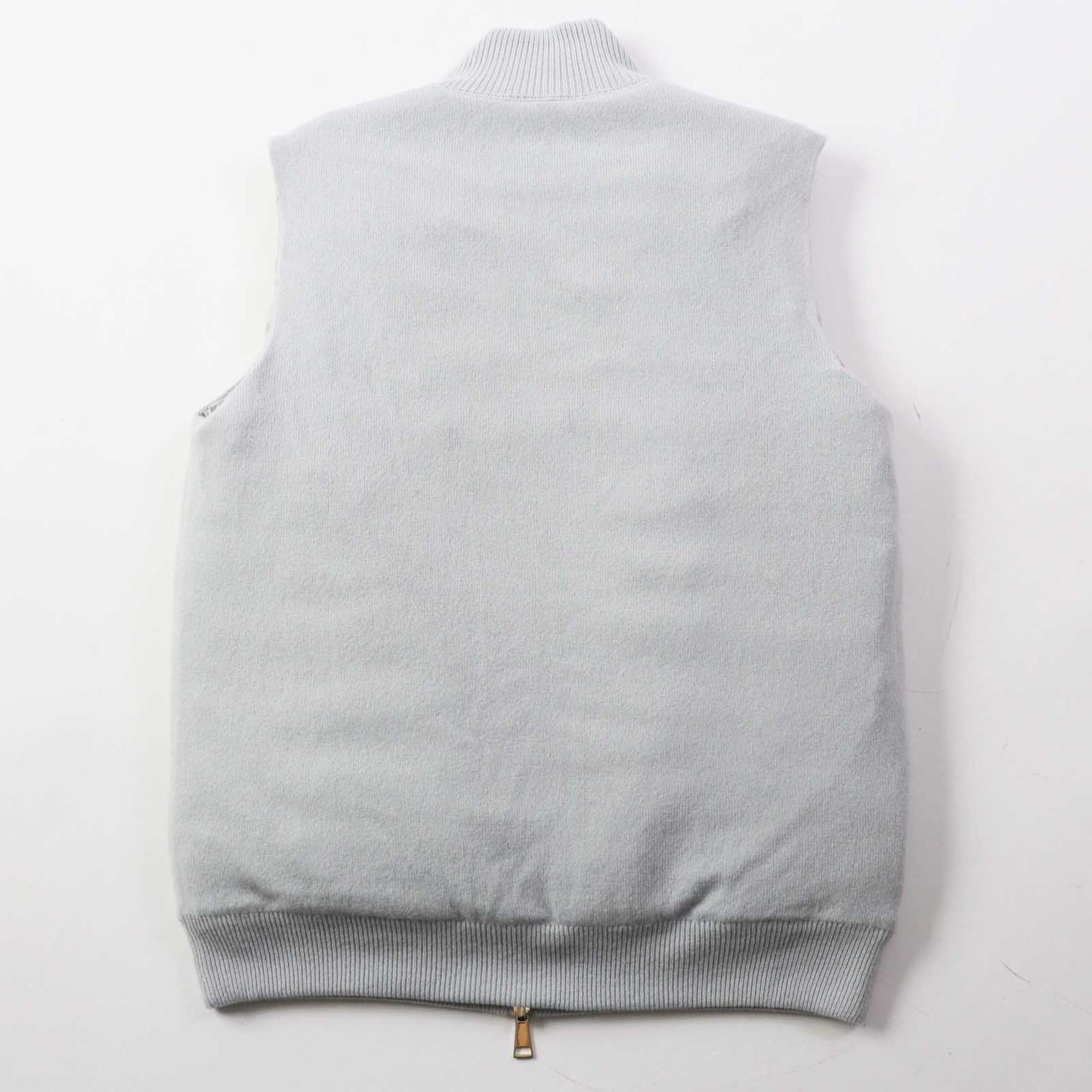 Moncler Down Vest Wool Light Gray Gilet Mens M
