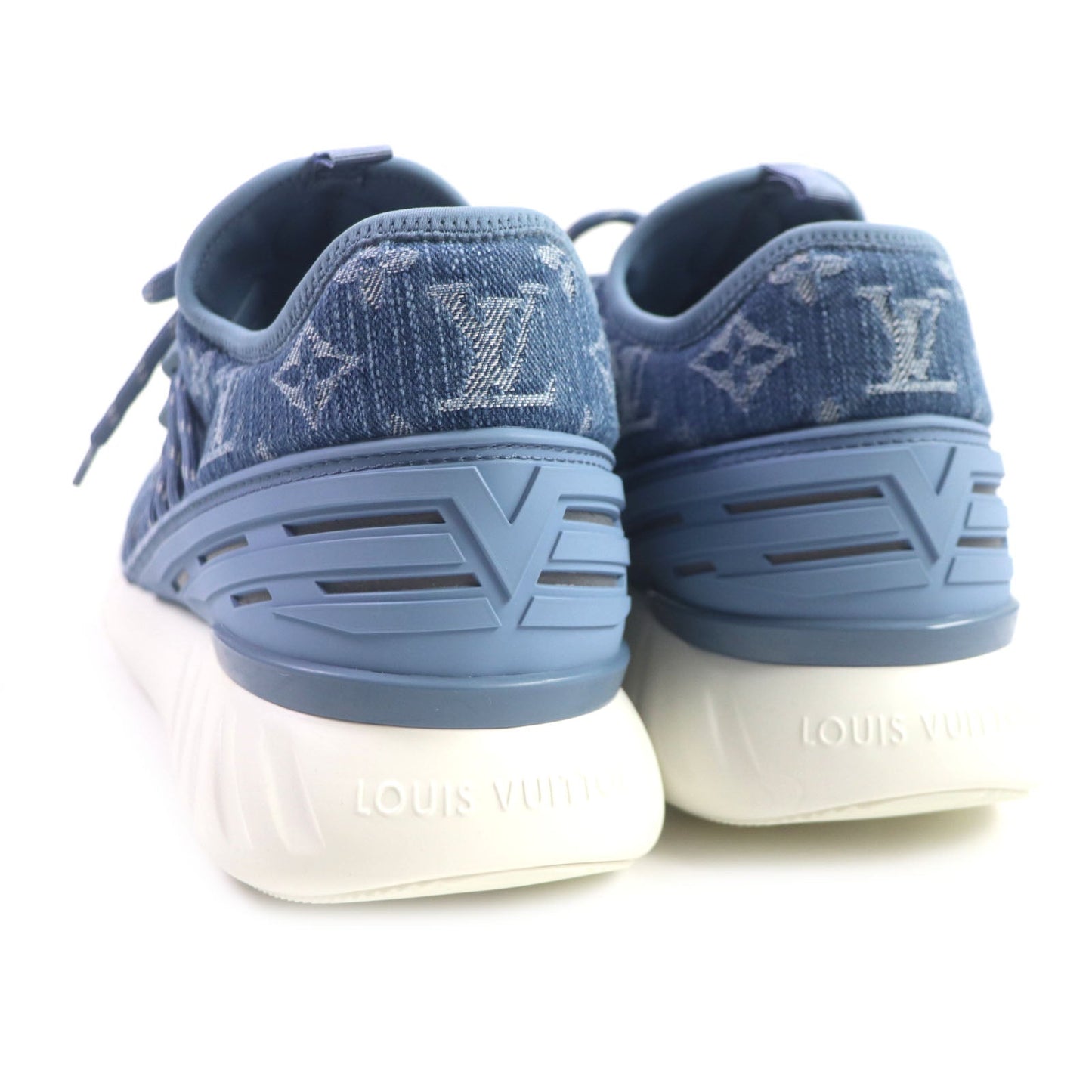 Louis Vuitton Sneakers Monogram Denim Blue Fast Lane Line 6 1/2