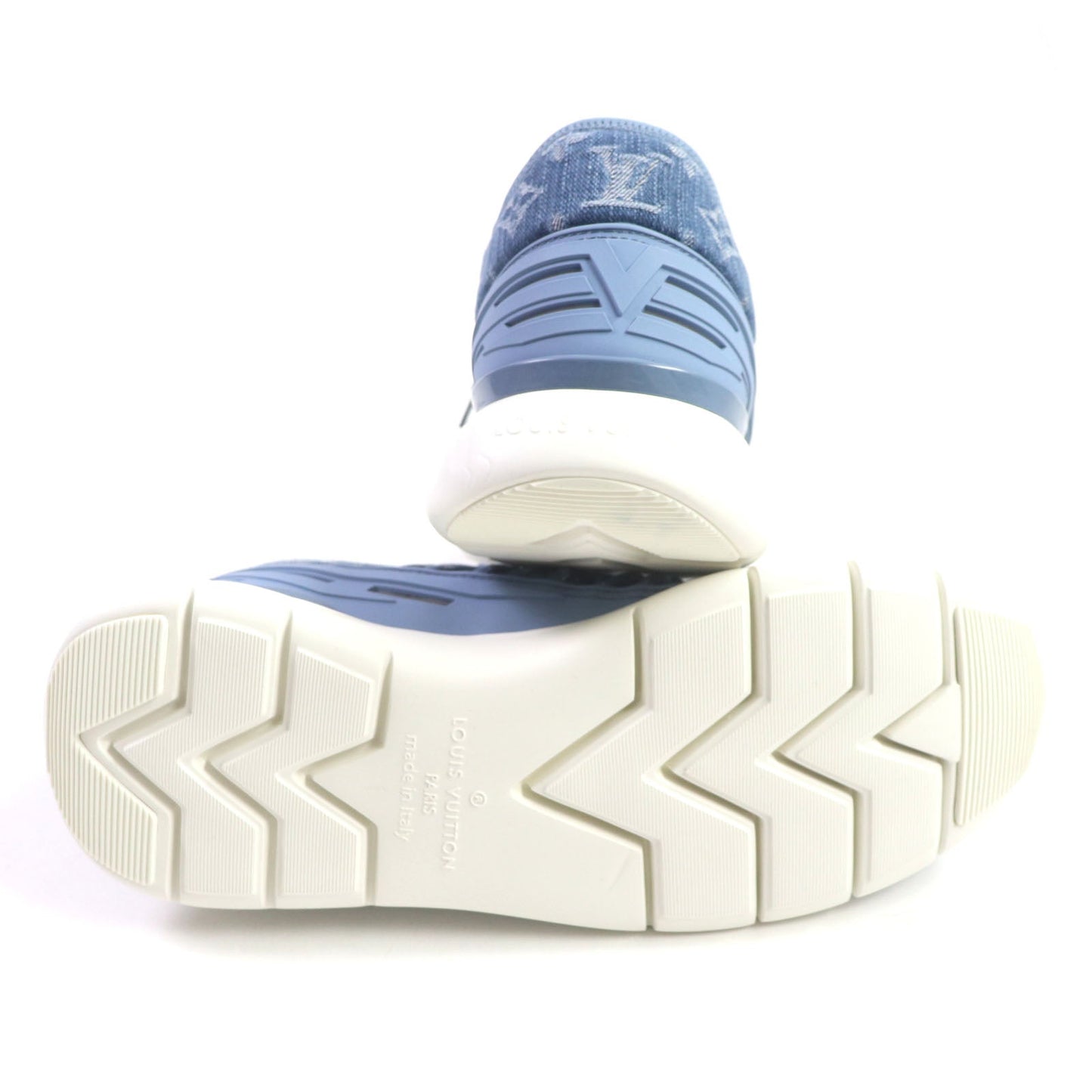 Louis Vuitton Sneakers Monogram Denim Blue Fast Lane Line 6 1/2