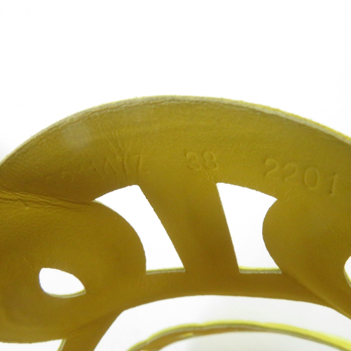 Hermes Sandals Suede Leather Yellow Extra Women 38