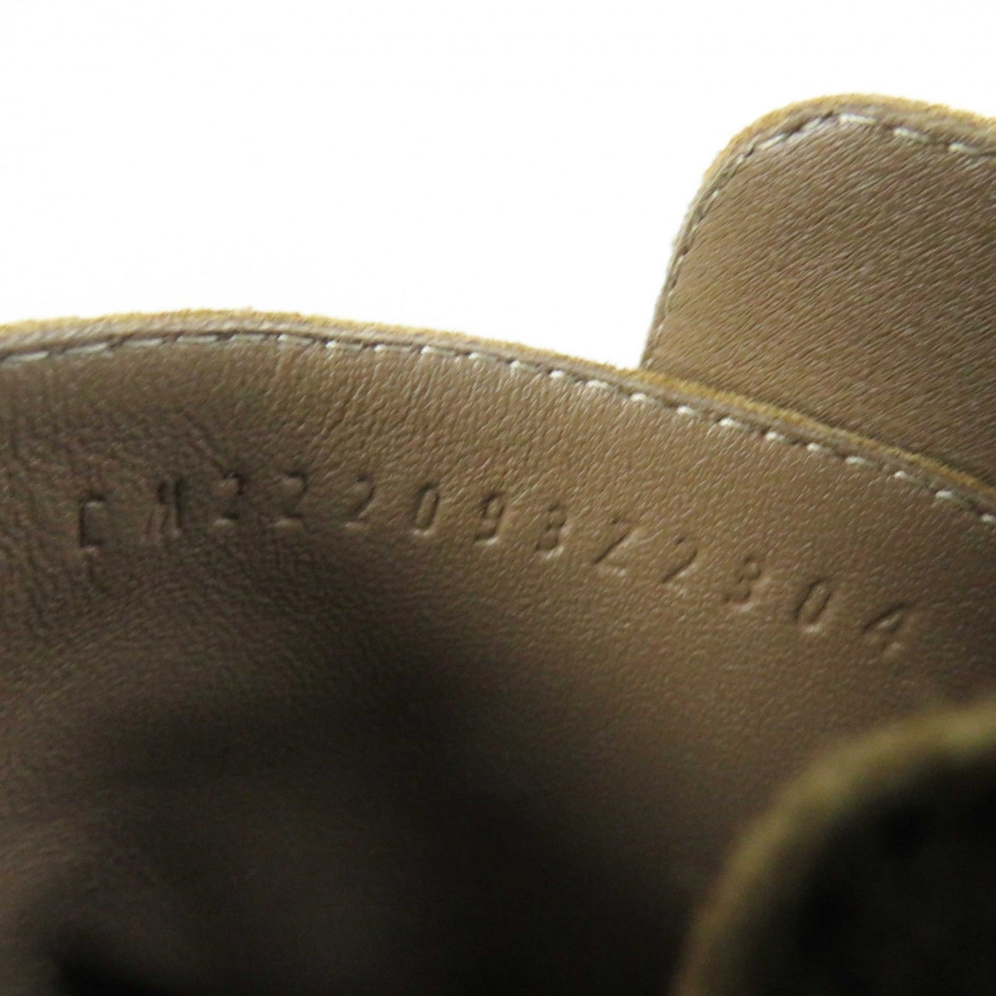 Hermes Short Boots Veau Velour (Suede Leather) Brown Beige Frenchie 50 Women 35 1/2