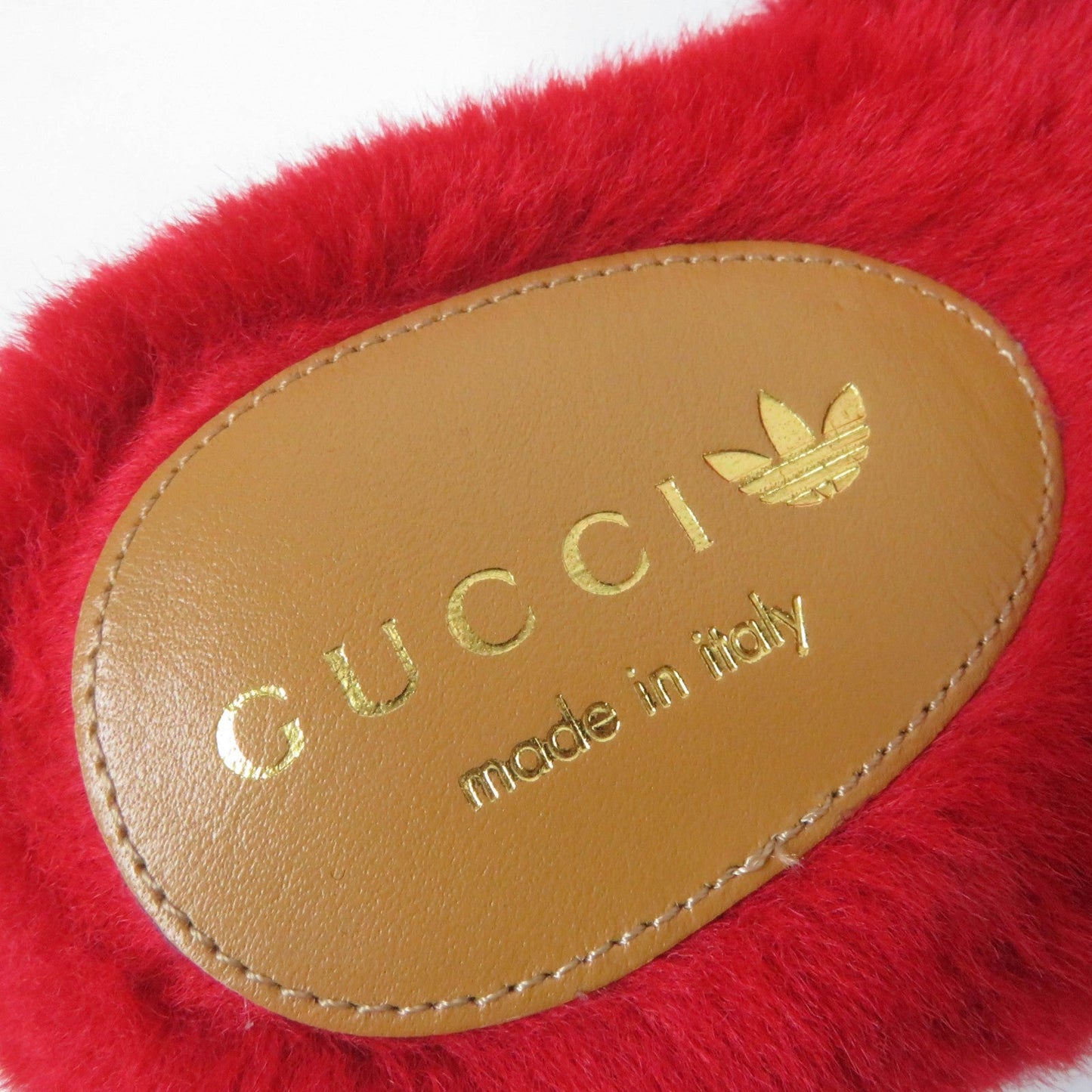 Gucci Mule 722442 Fur, Leather Red Women 37