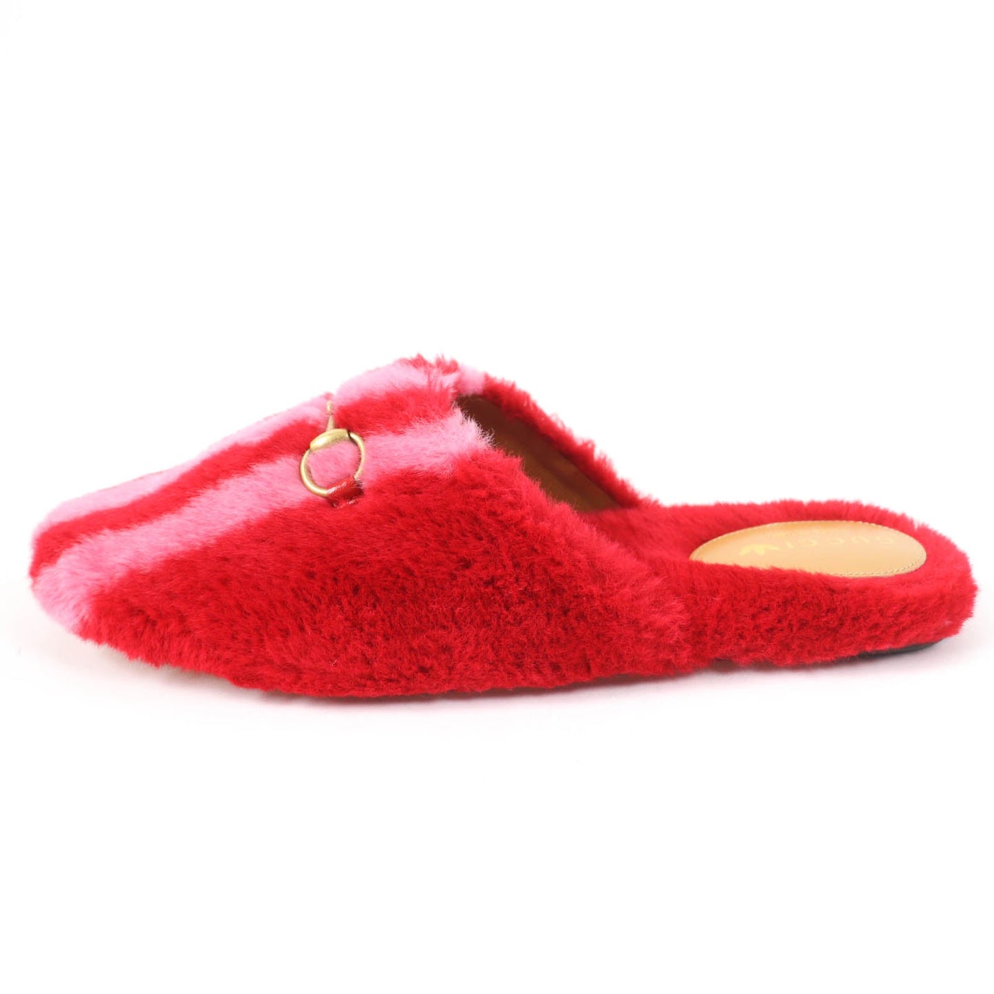 Gucci Mule 722442 Fur, Leather Red Women 37