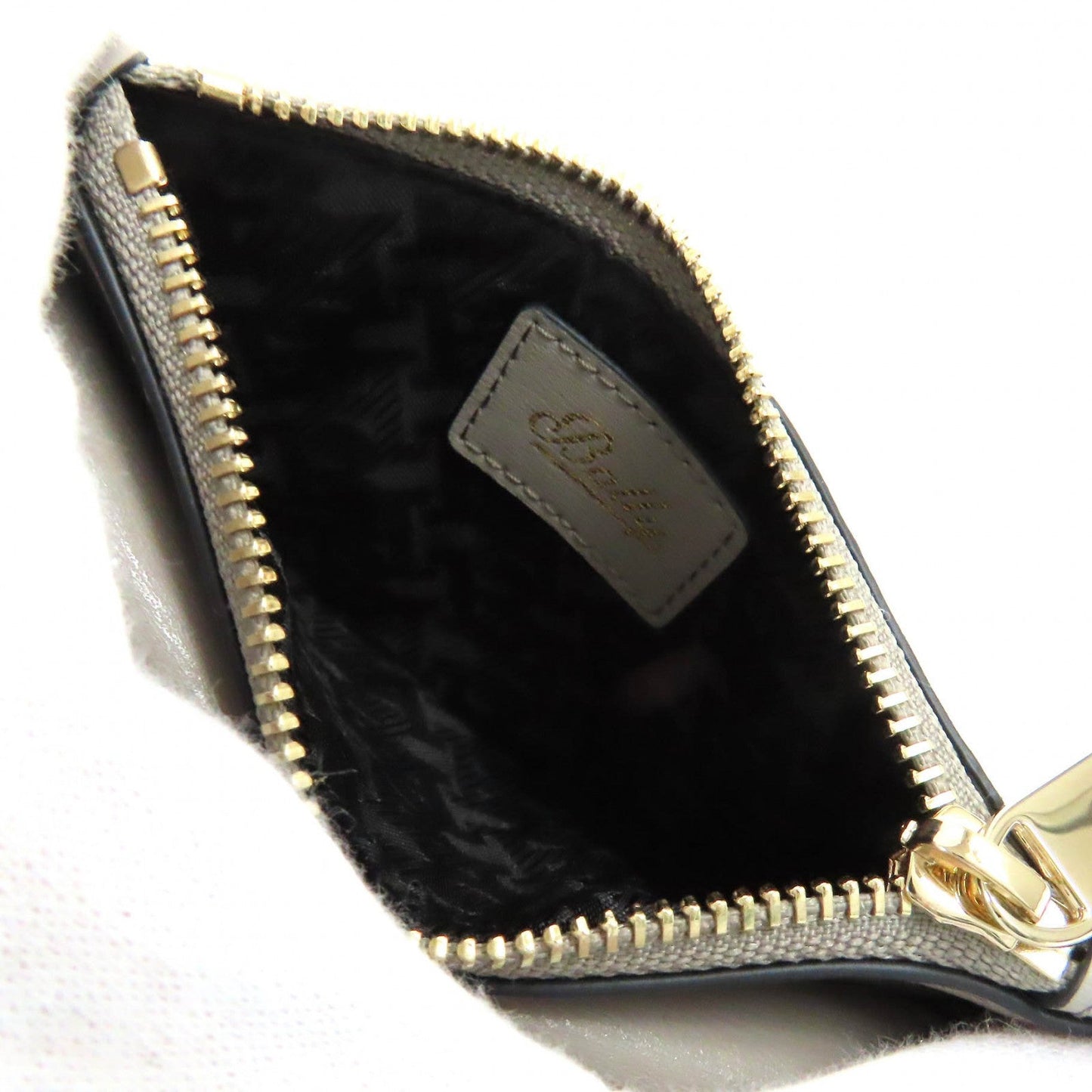 Bally Coin Case Leather Gray Women