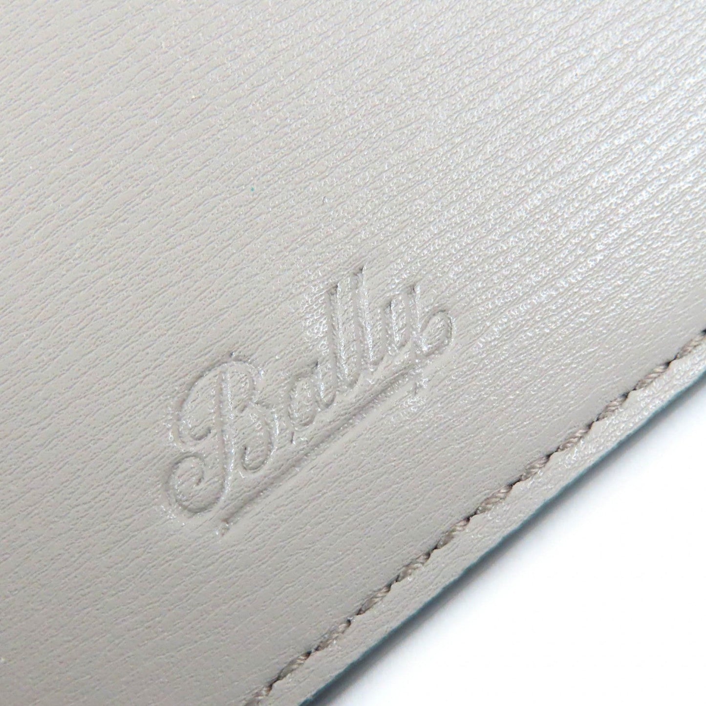 Bally Coin Case Leather Gray Women