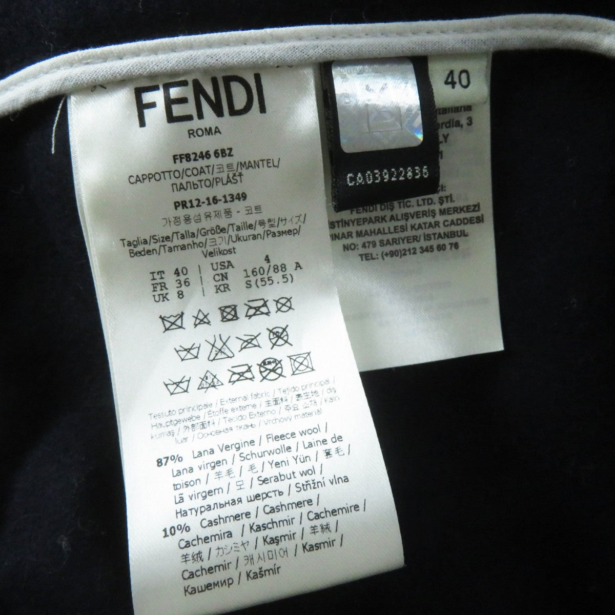 Fendi Coat Ff8246 Outer