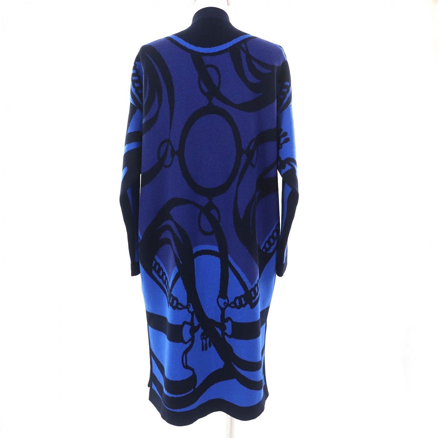 Hermes Cardigan 2H2105D2 Cashmere Blue-Black 34