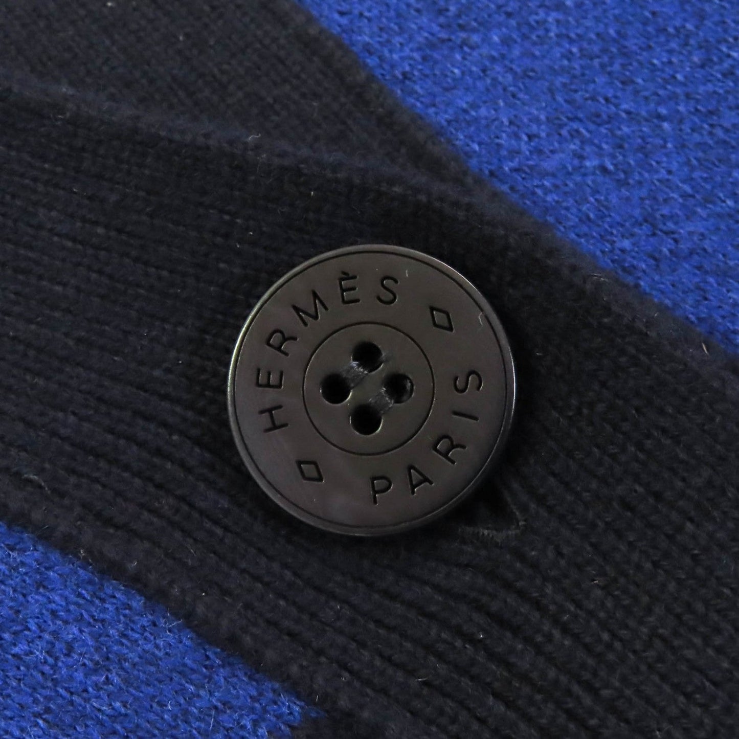 Hermes Cardigan 2H2105D2 Cashmere Blue-Black 34