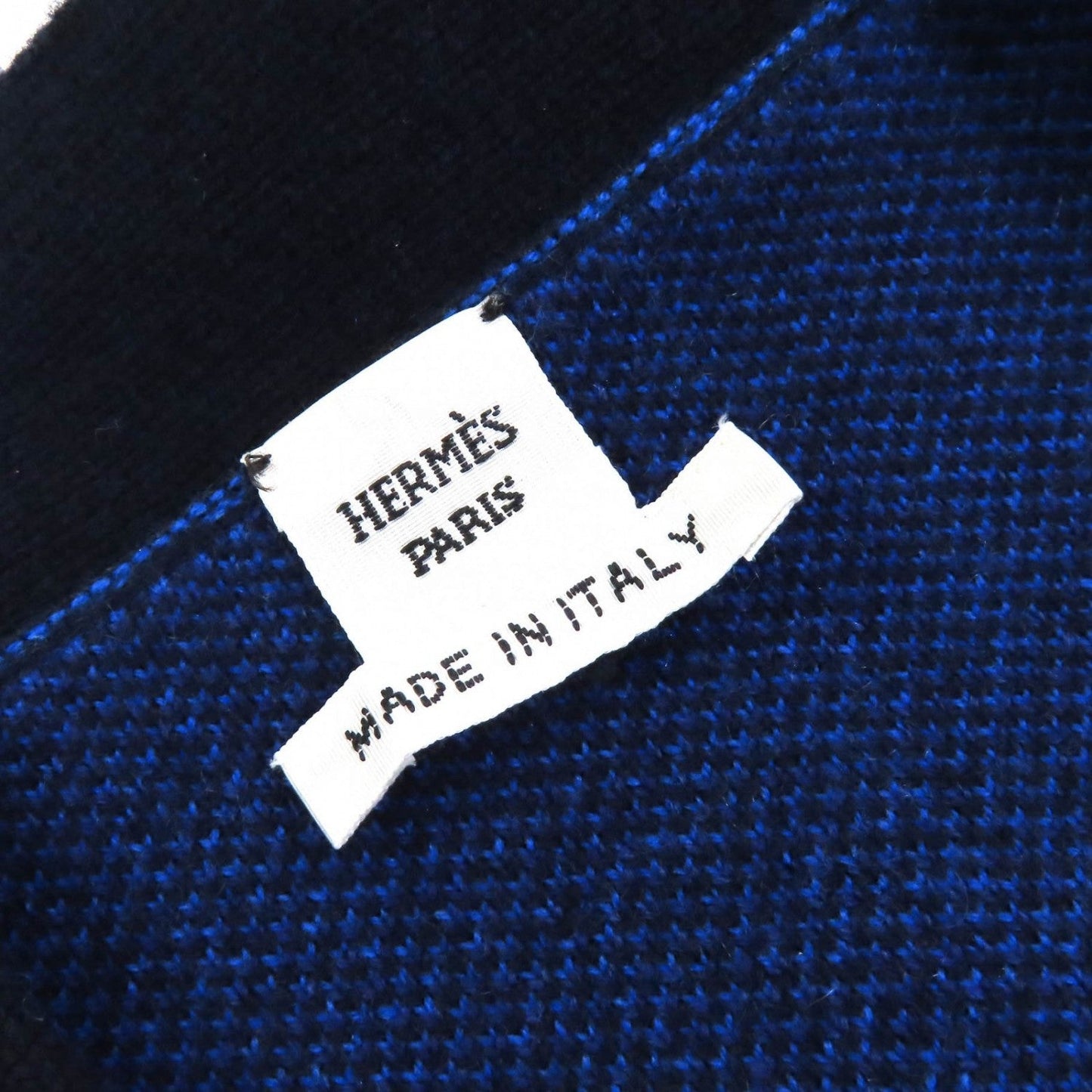 Hermes Cardigan 2H2105D2 Cashmere Blue-Black 34