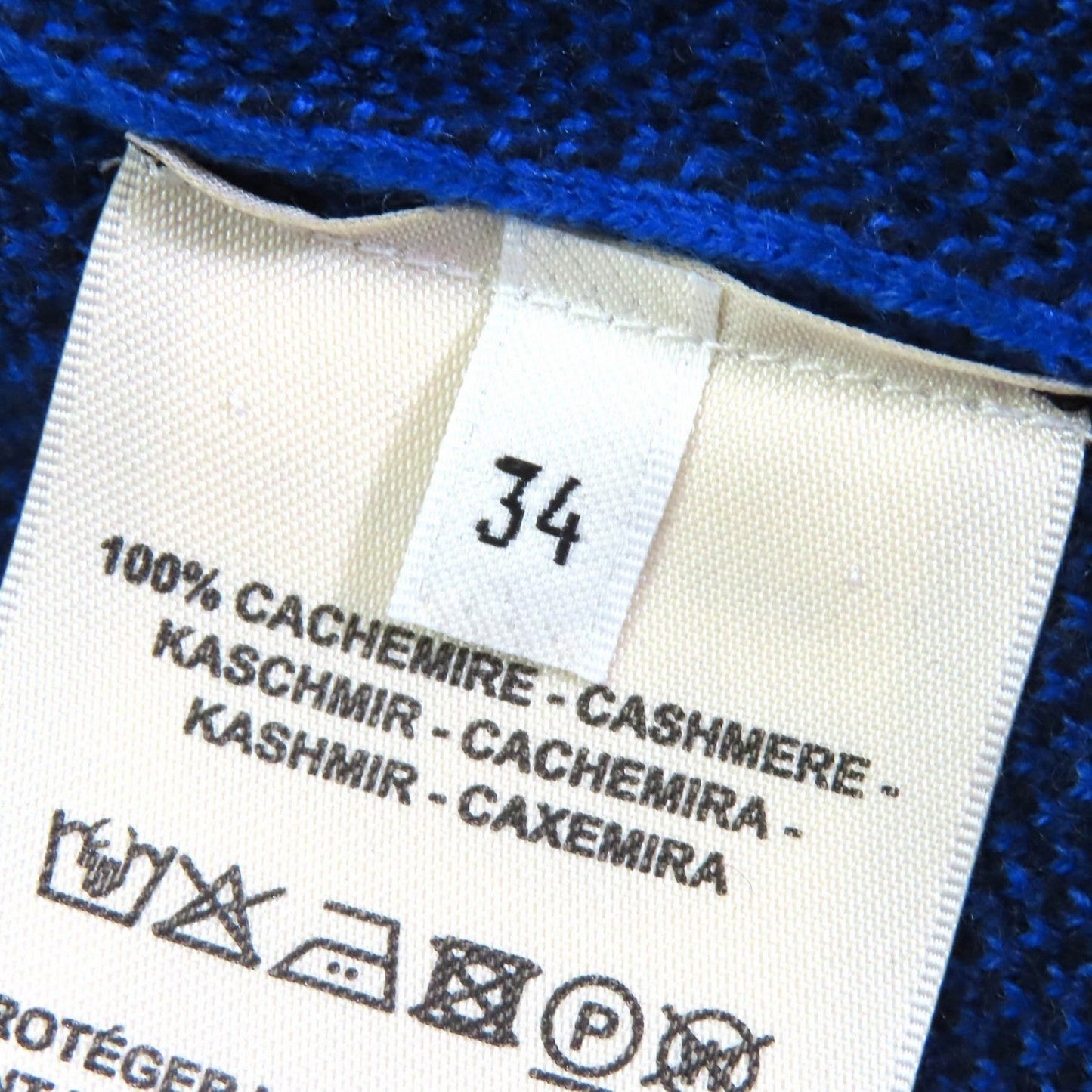Hermes Cardigan 2H2105D2 Cashmere Blue-Black 34