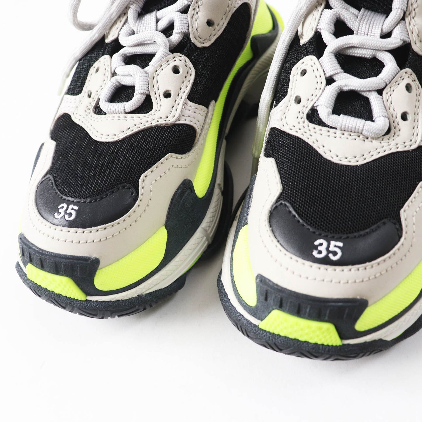 Balenciaga Sneakers 524039 Polyester,Calf Leather,Lambskin Multicolor Triple S Women 35