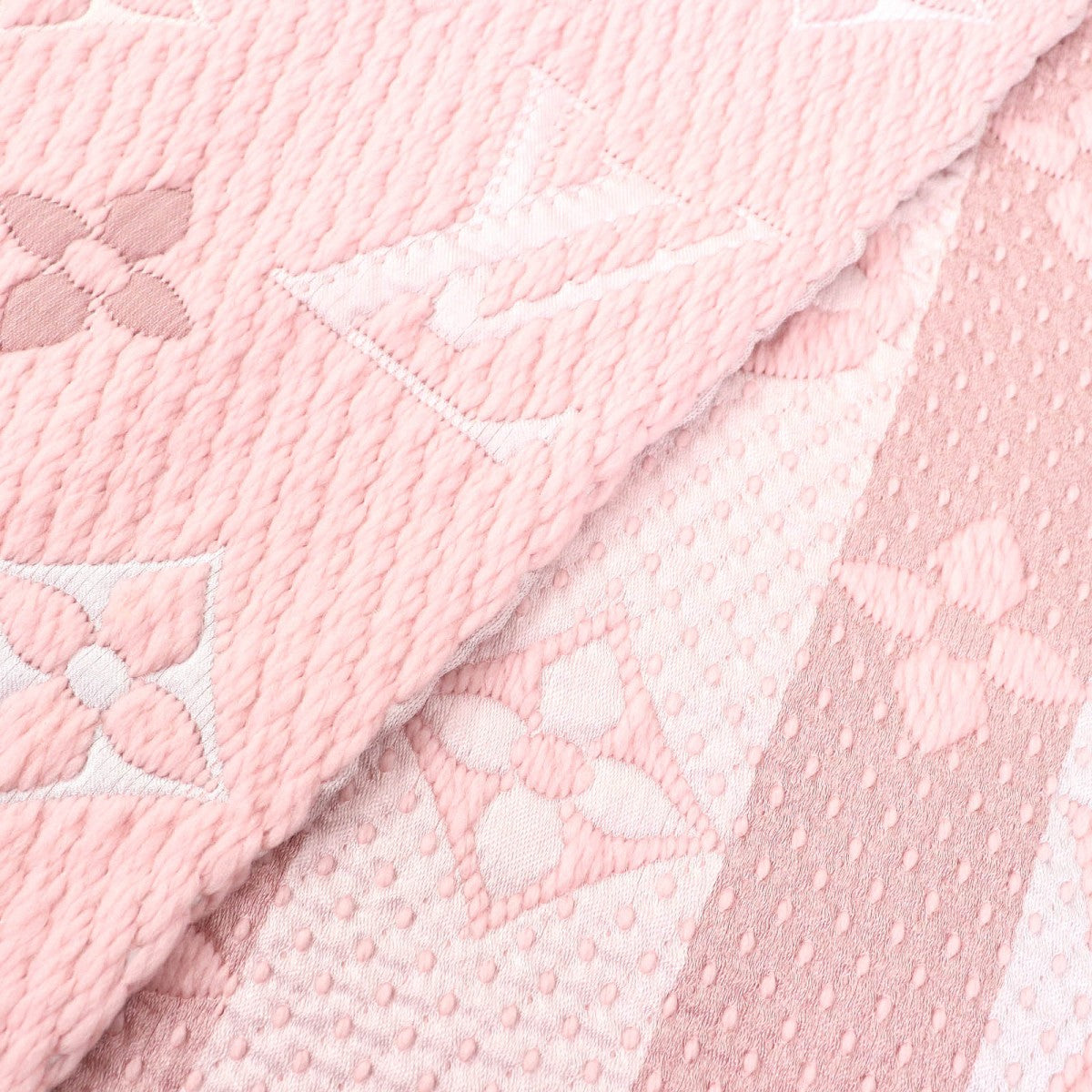Louis Vuitton Scarf M73057 Wool Crystal Pink Escharp Logo Mania Rainbow