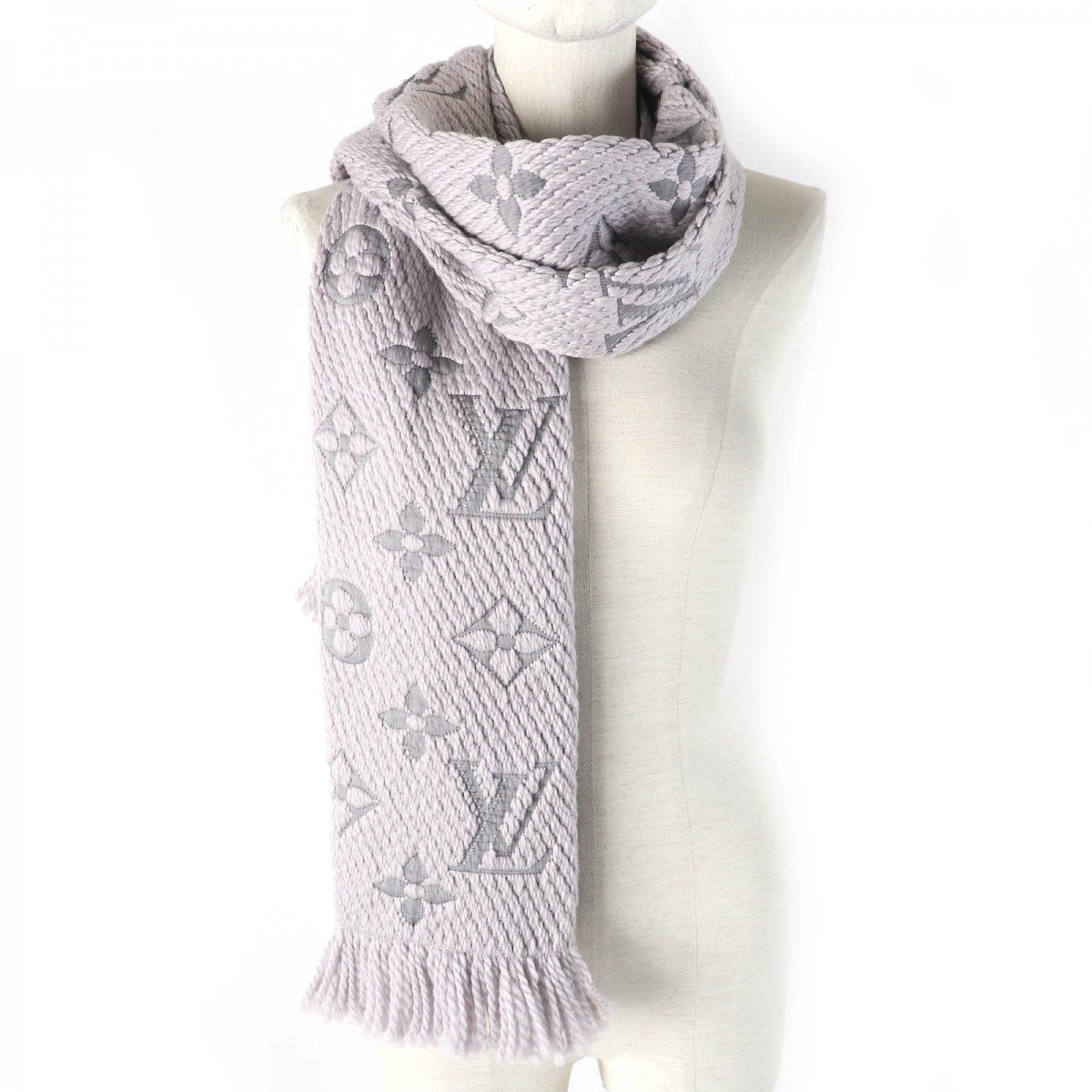 Louis Vuitton Scarf M74742 Wool Griperles Escalp Logo Mania