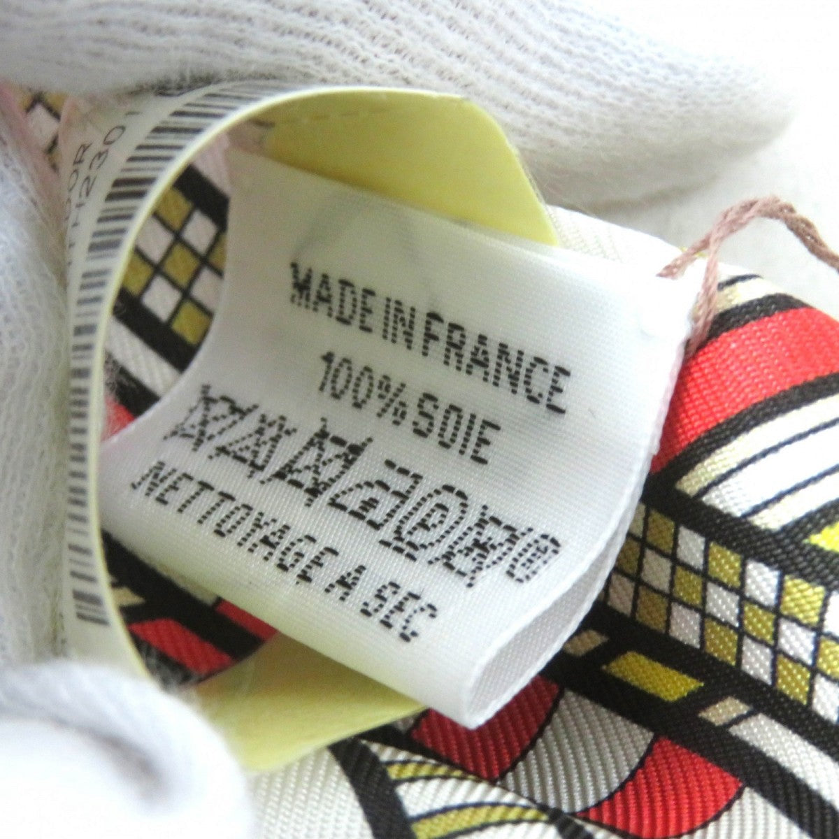 Hermes Scarf 062849S Silk Rouge/Blanc/Mordore Twilly Brides Et Gris Gris Bridles And Charms