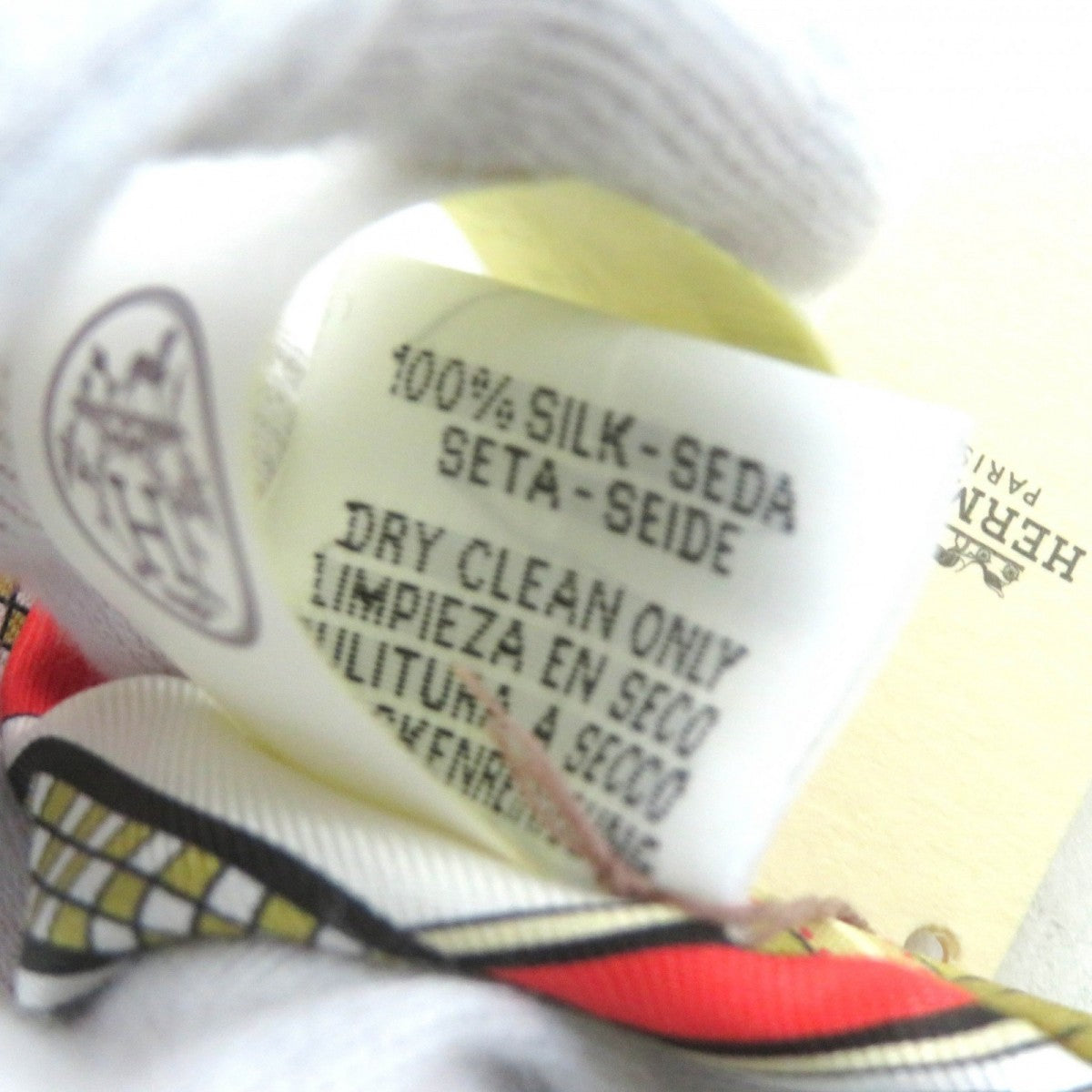 Hermes Scarf 062849S Silk Rouge/Blanc/Mordore Twilly Brides Et Gris Gris Bridles And Charms