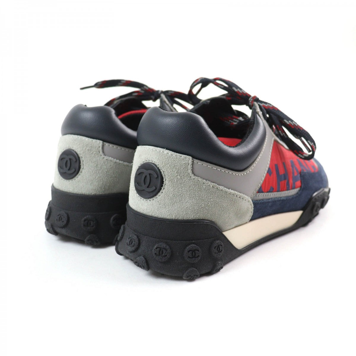 Chanel Low Cut Sneakers G34086 Nylon, Suede Multi Women 35