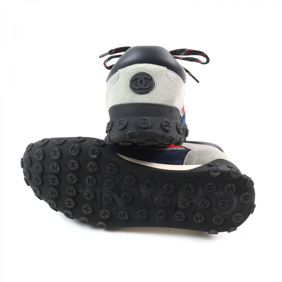 Chanel Low Cut Sneakers G34086 Nylon, Suede Multi Women 35