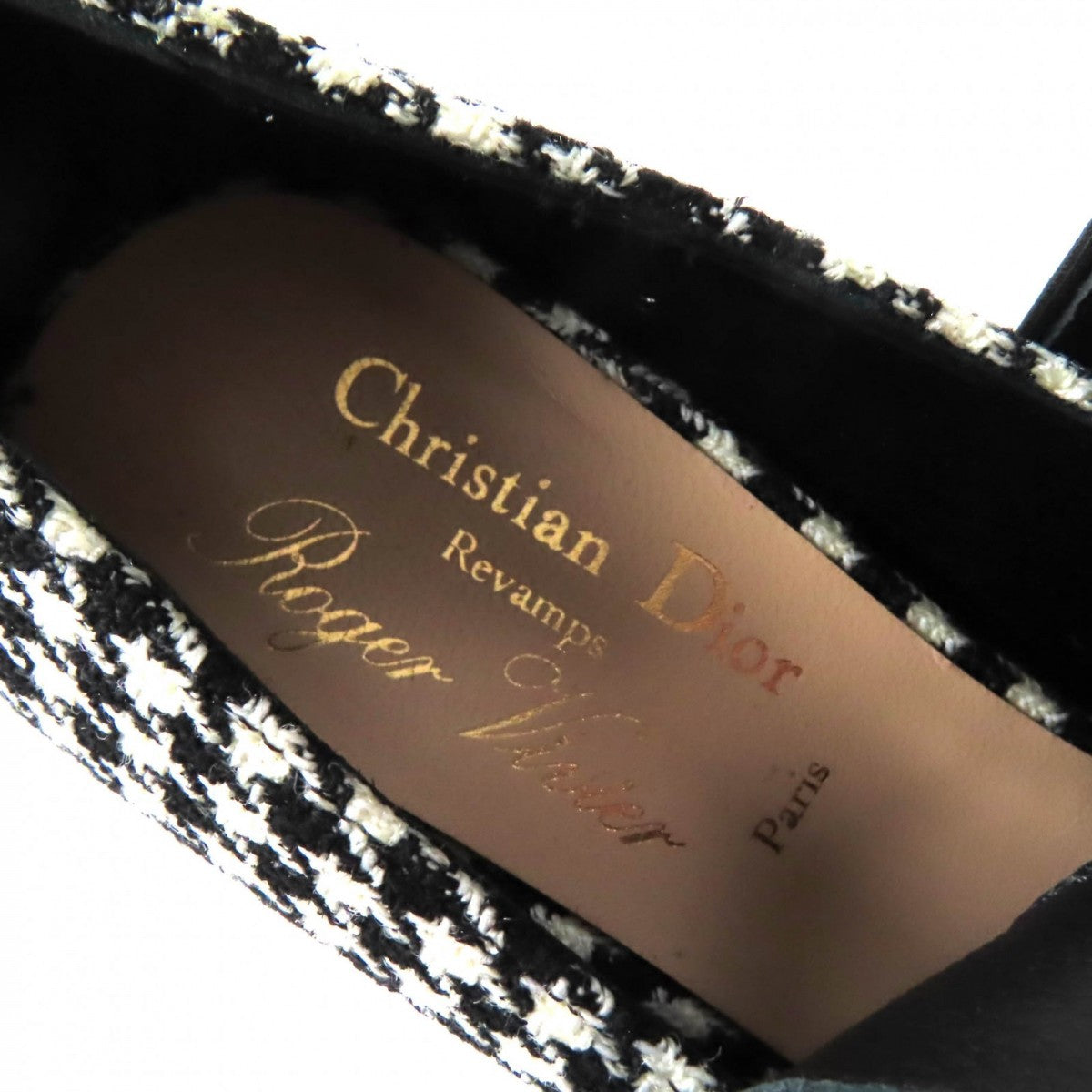Christian Dior Pumps Houndstooth Weave (Wool), Ultra-Lightweight Neoprene Material, Leather Multi