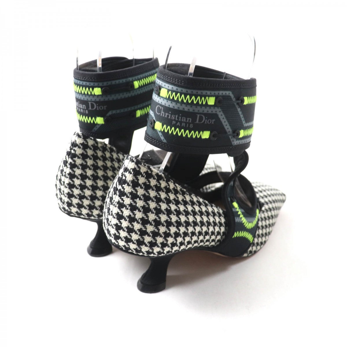 Christian Dior Pumps Houndstooth Weave (Wool), Ultra-Lightweight Neoprene Material, Leather Multi