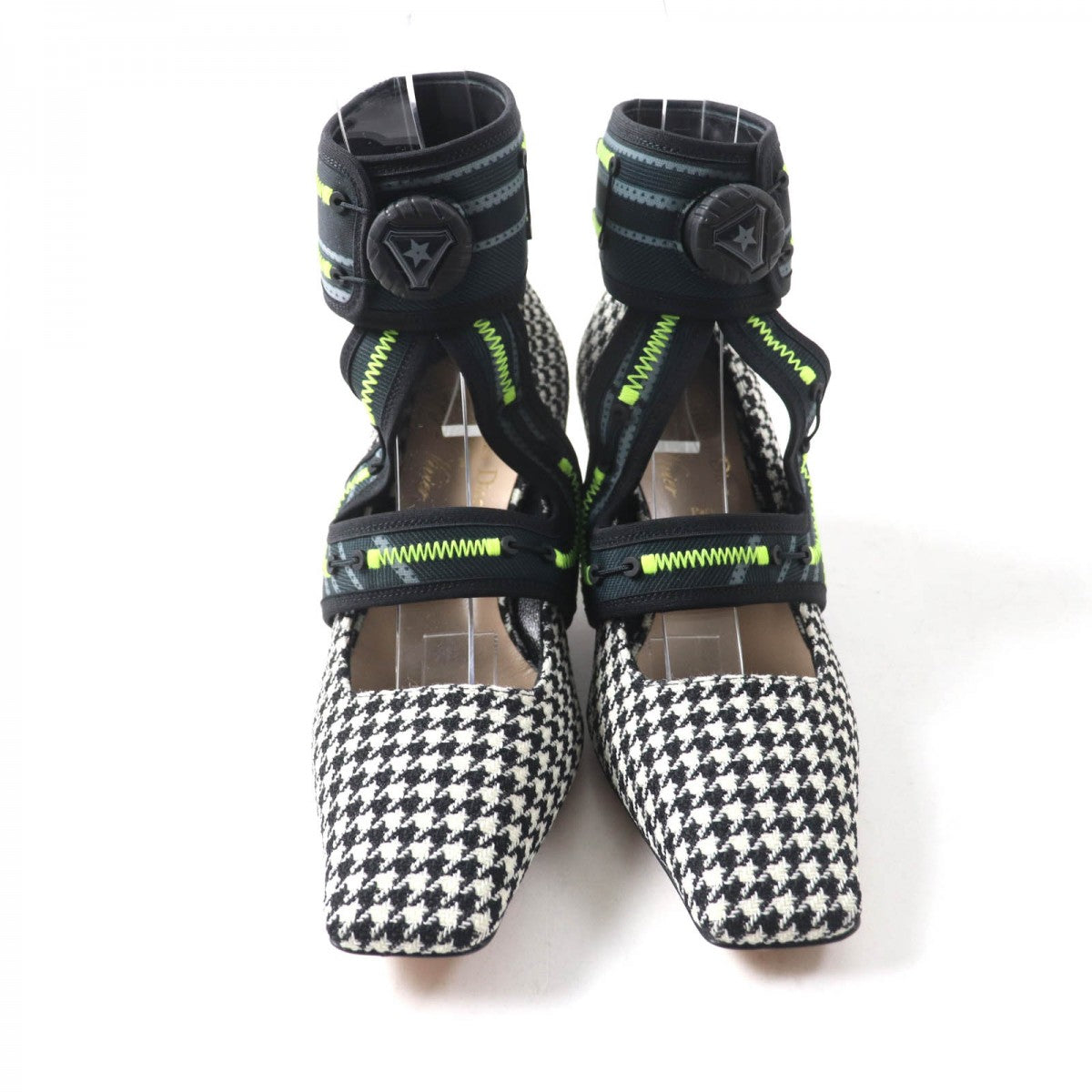 Christian Dior Pumps Houndstooth Weave (Wool), Ultra-Lightweight Neoprene Material, Leather Multi
