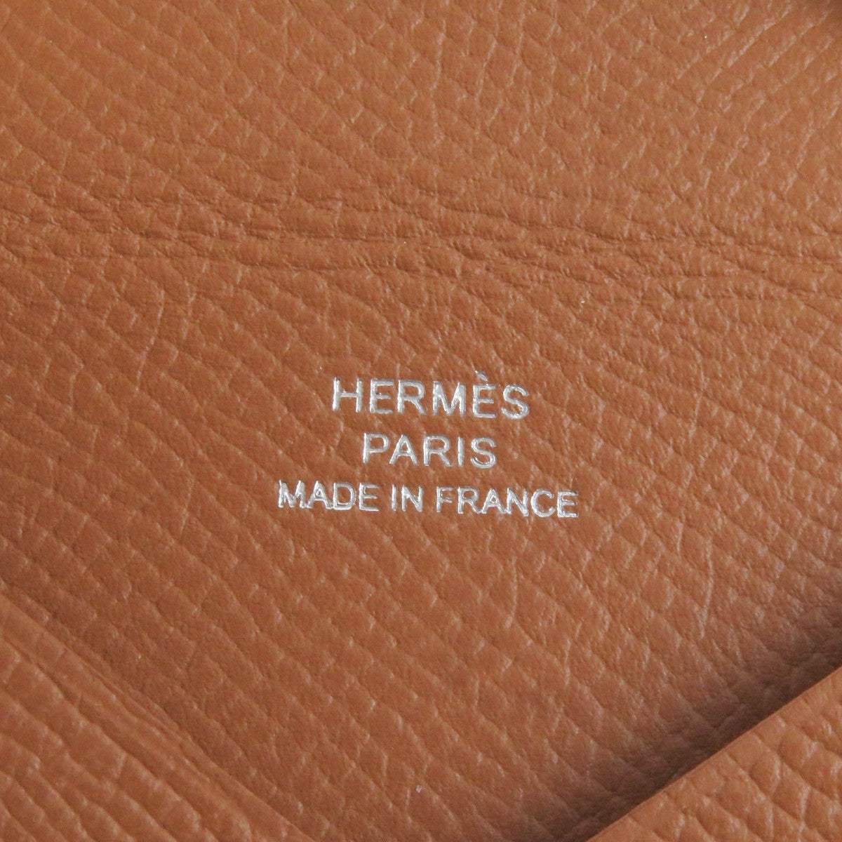 Hermes Coin Case Mainfepsom Caramel Calvi Mens(Unisex)