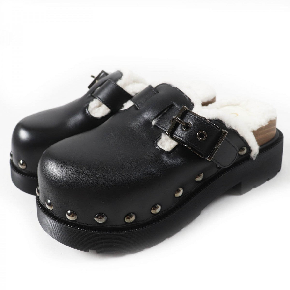 Christian Dior Sandals Leather Black White Diorquake 34