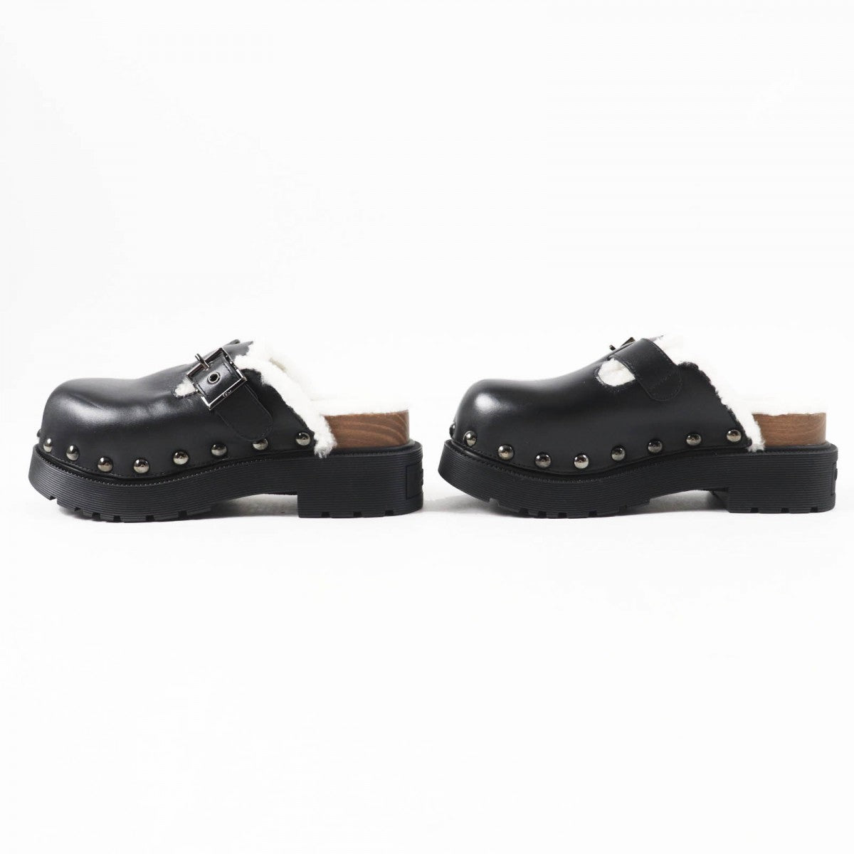 Christian Dior Sandals Leather Black White Diorquake 34
