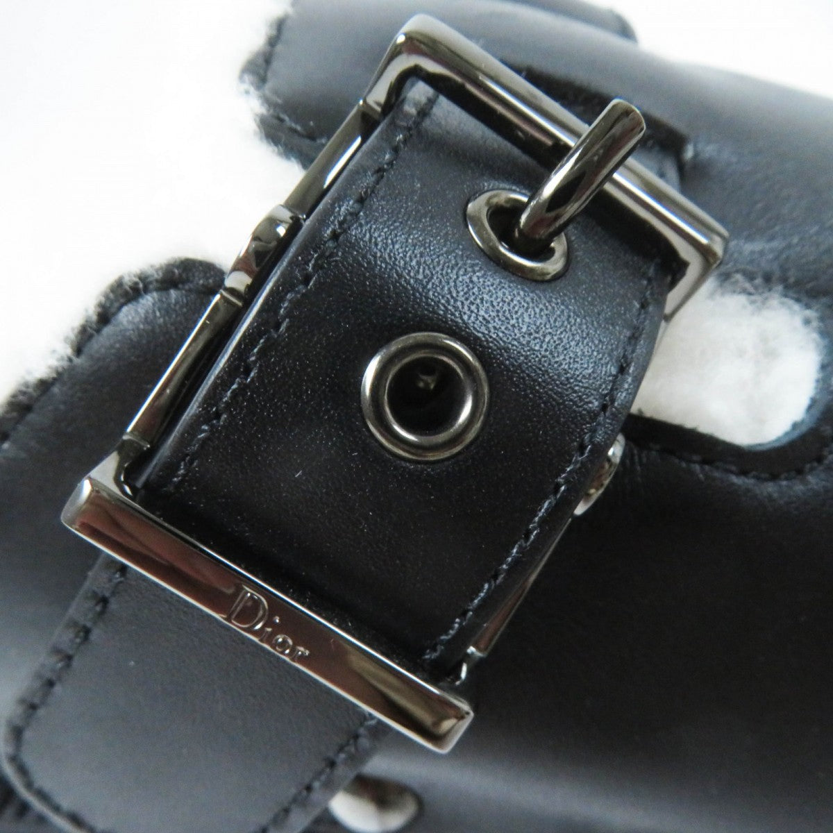 Christian Dior Sandals Leather Black White Diorquake 34