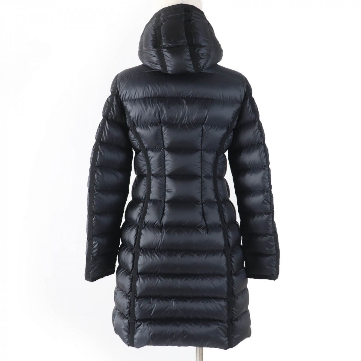 Moncler Down Coat Nylon Black Hermine Zero